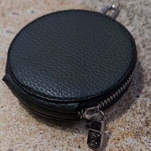 Louis Vuitton | Forest Green Leather Circle Coin Pouch 3.5"